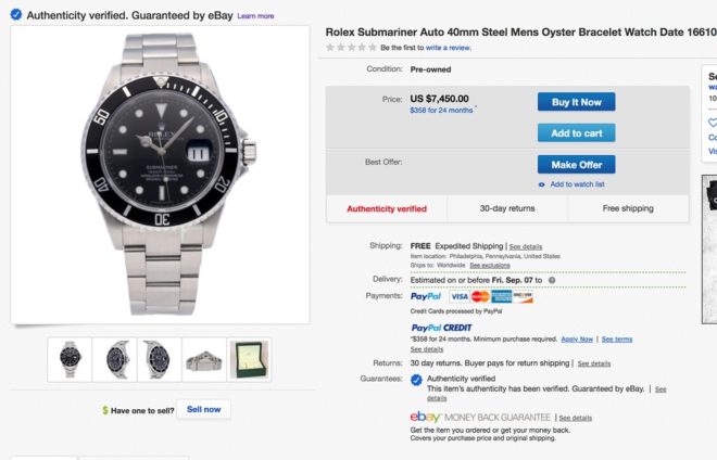 Horlogerie de luxe sur eBay