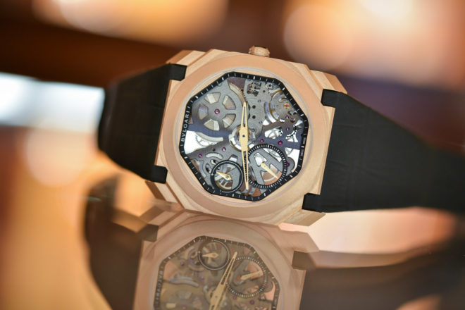 Octo Finissimo Skeleton de Bvlgari en version or rose
