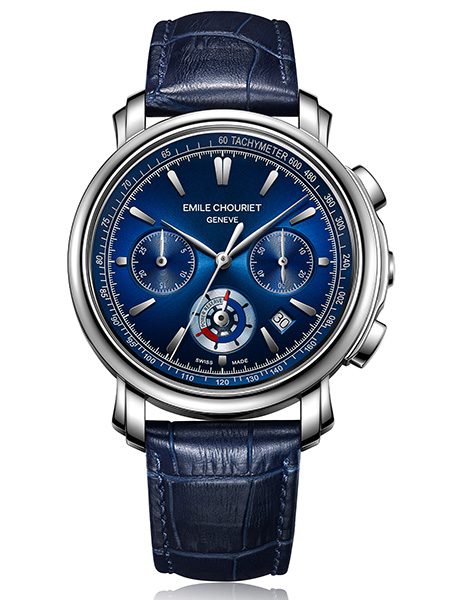 Chronograph Blue collection Lac Léman Emile Chouriet