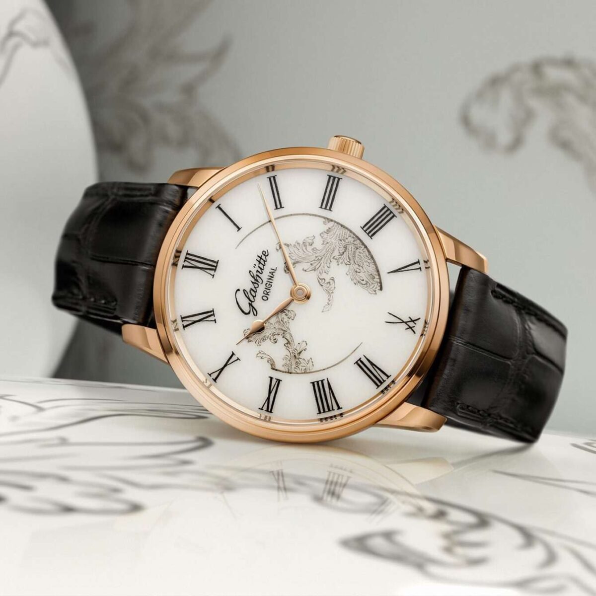 Glashutte original senator meissen porcelain dial limited editions 5