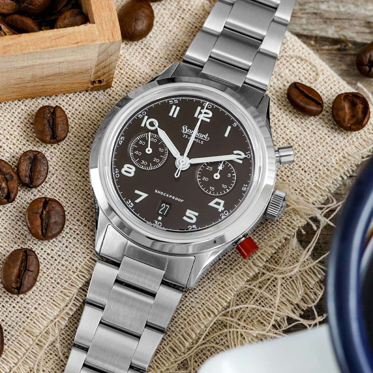 Hanhart 417 es mocha flyback date 2