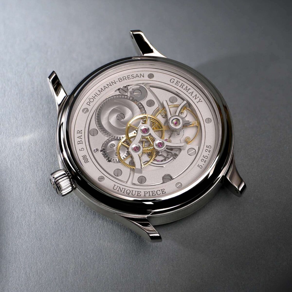 Pohlmann bresan x benzinger unique piece guilloche case and dial 3