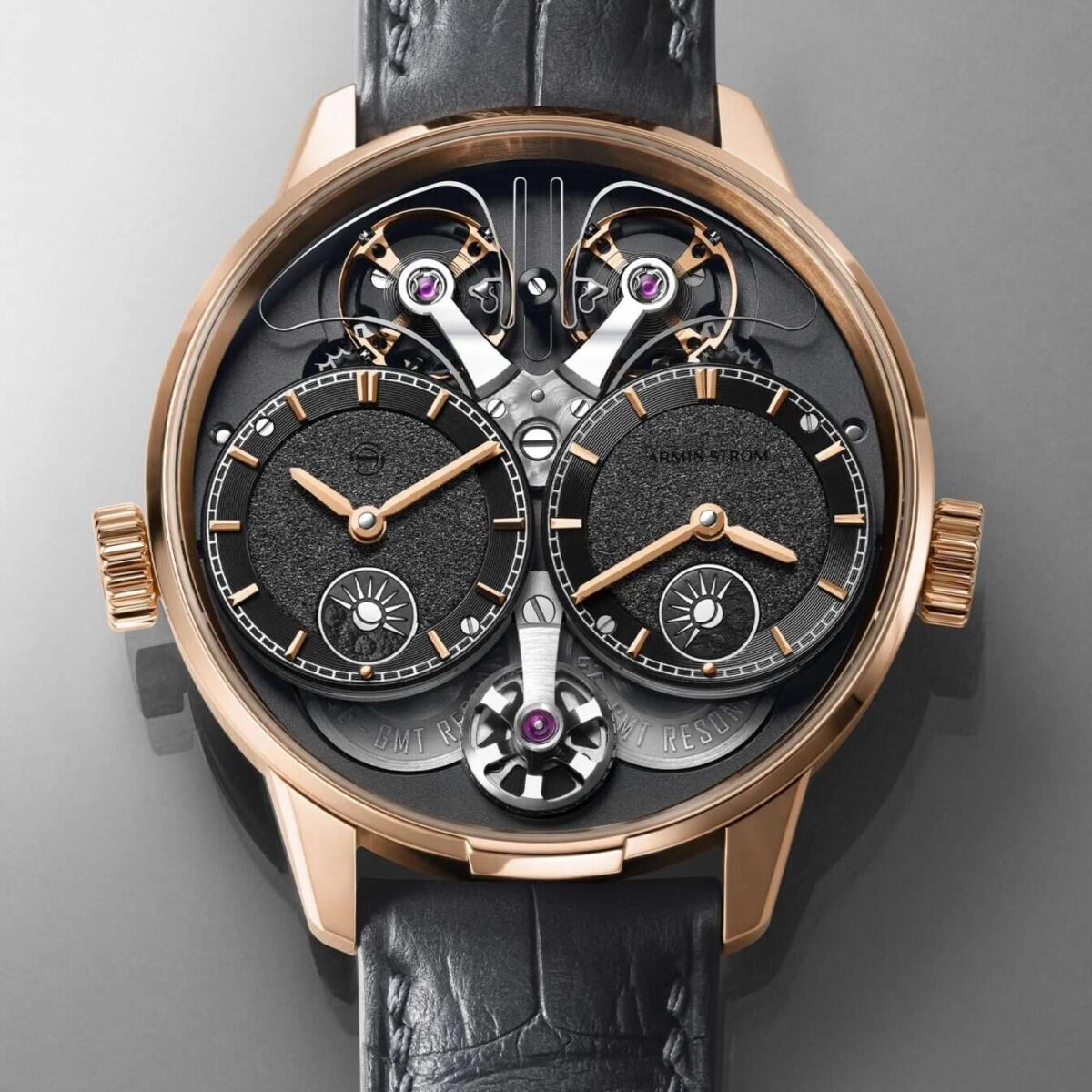 Armin strom dual time gmt resonance rose gold