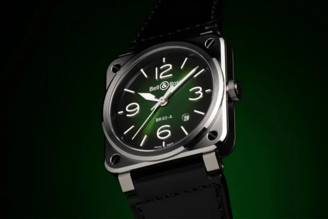 Bell and ross br 03 green steel