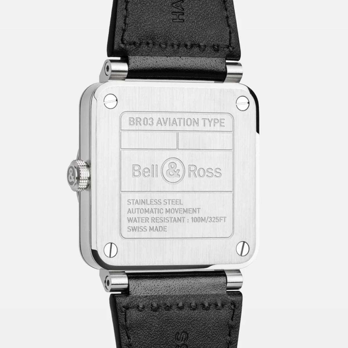 Bell and ross br 03 green steel arriere