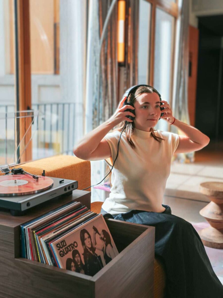 Listening station at tribe paris clichy