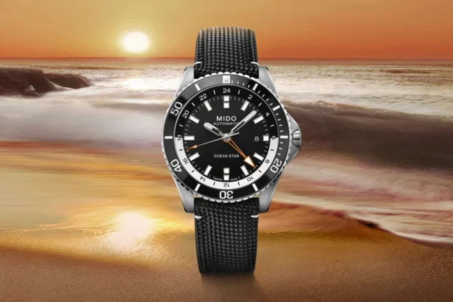 Mido ocean star gmt noir blanc