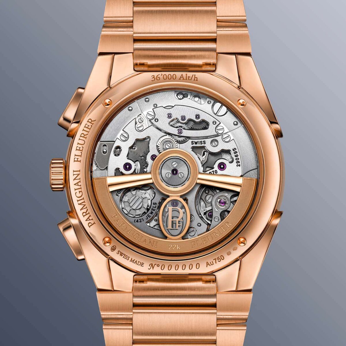 Parmigiani fleurier tonda pf chronograph 40mm or rose