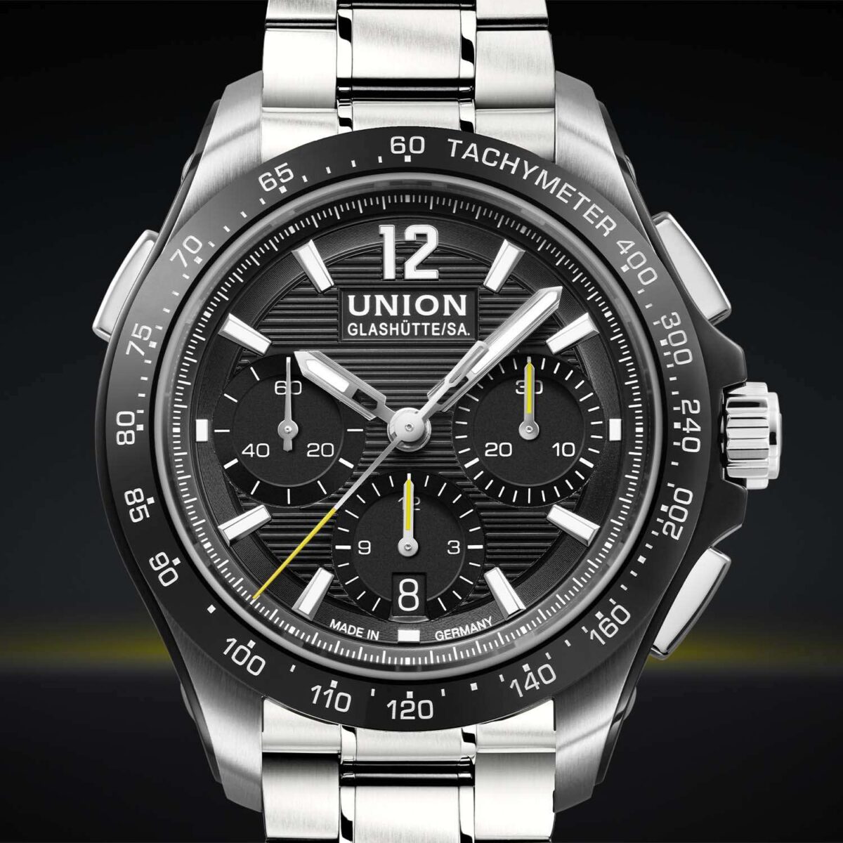 Union glashutte belisar chronograph sport bracelet acier 2