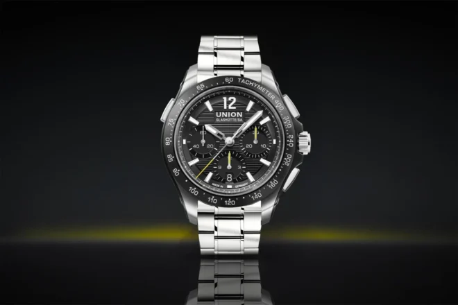 Union glashutte belisar chronograph sport bracelet acier