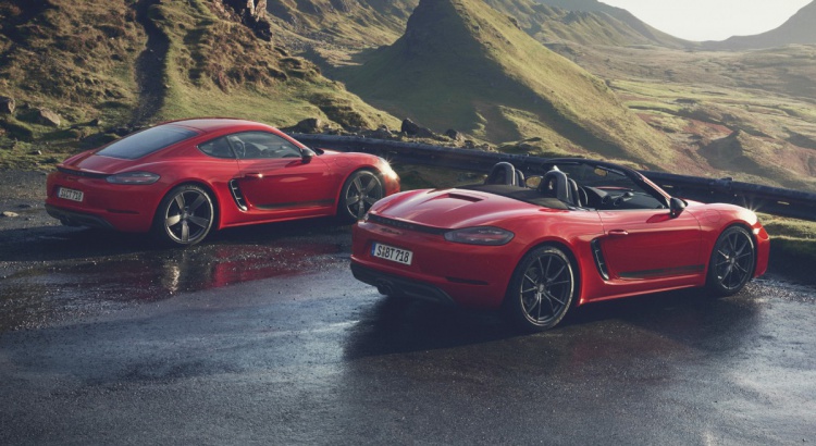label T de la gamme 718 de Porsche