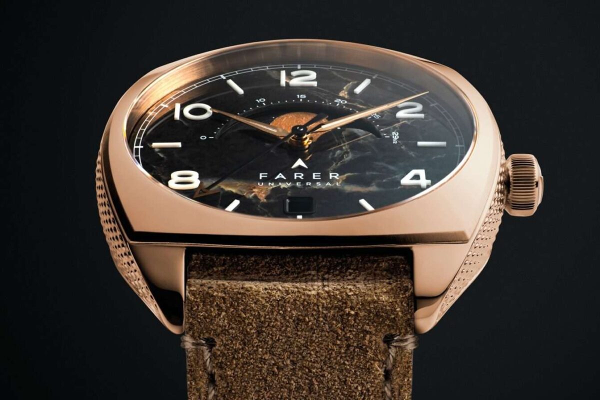 Farer moonphase stratton stone dial