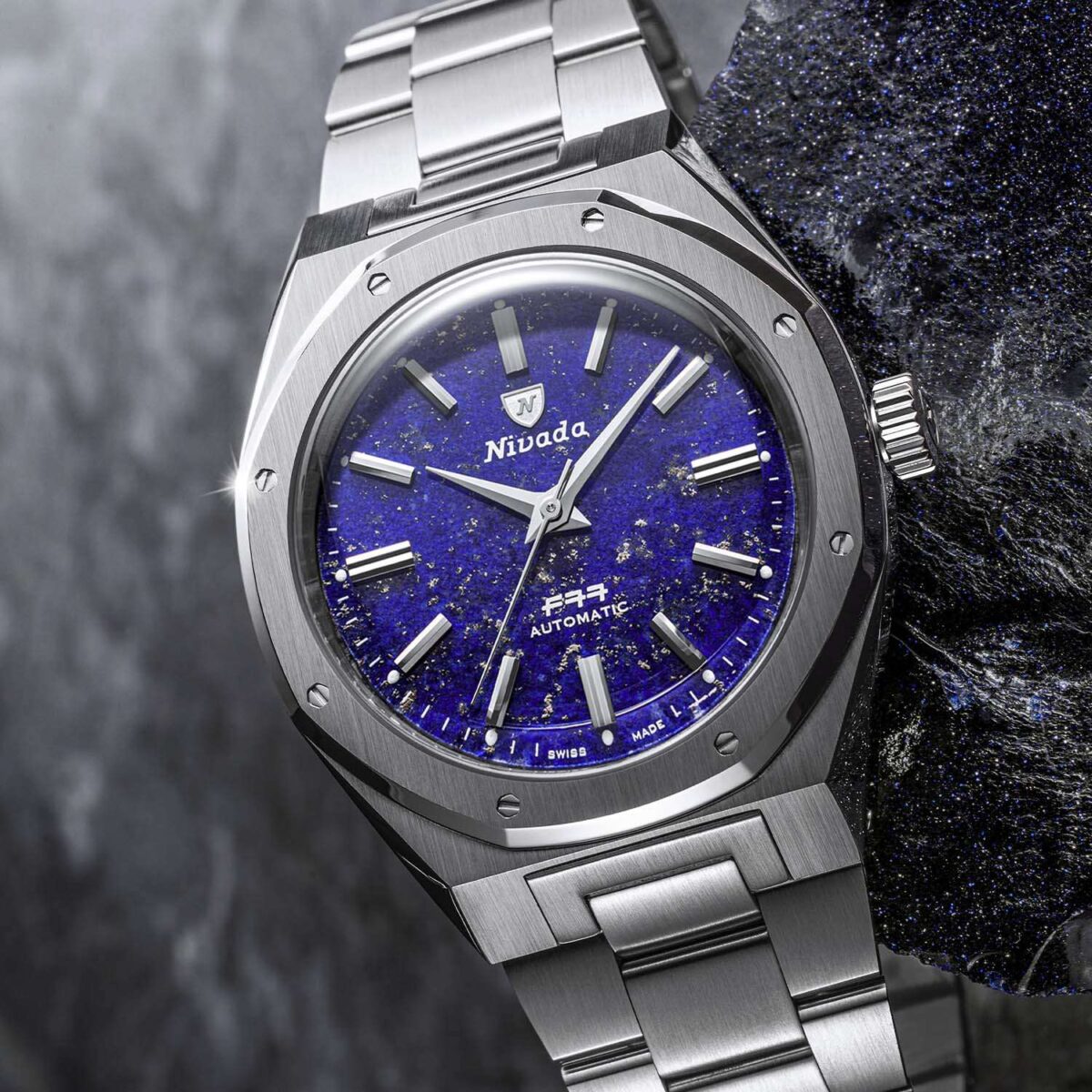 2026 nivada grenchen f77 mkii with stone dials lapis lazuli meteorite aventurine 2