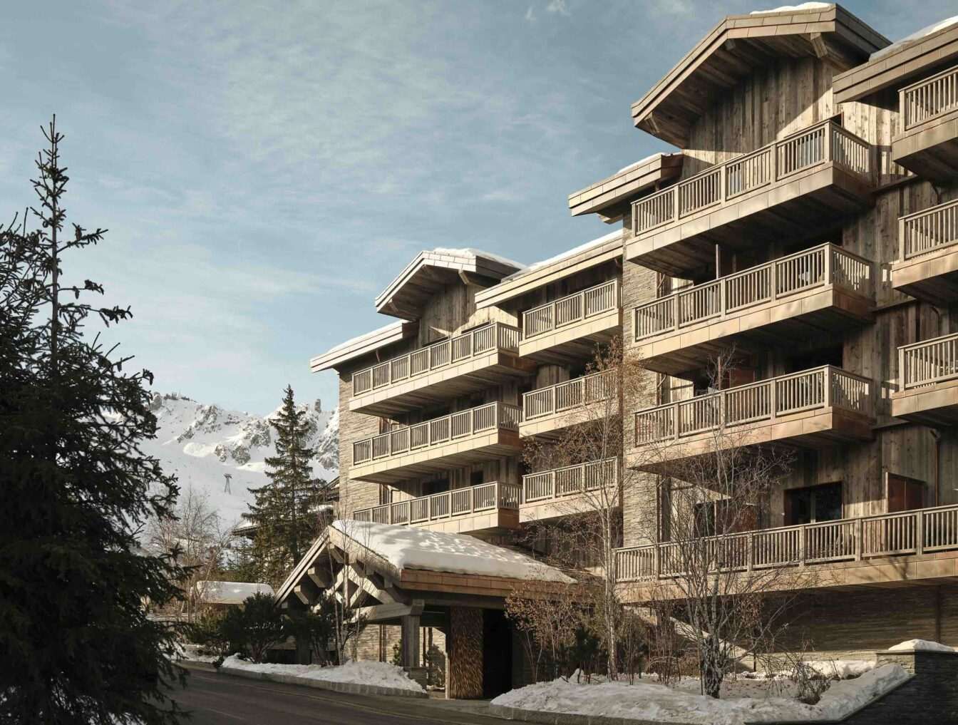 Rosewood courchevel le jardin alpin extérieur