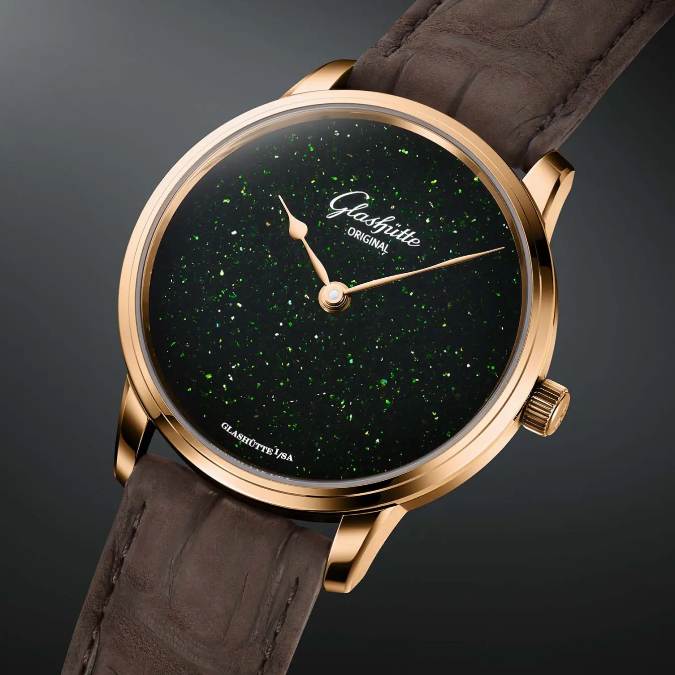 Glashütte Original Senator Aventurine Art Déco Green